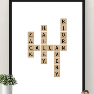 Scrabble wall decor